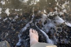 Not swimming, just dipping toes.