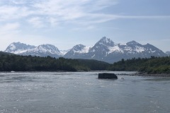 View down the glacial stream