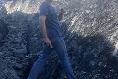 Carl and a glacier
