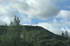 Cross on a hill