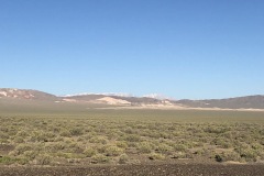 Snow on distant mountains