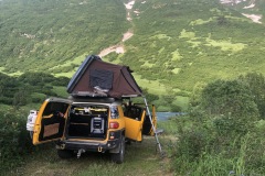 Camping spot above Hope Alaska